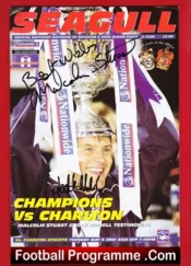 Malcolm Stuart + Jock Riddell Testimonial Benefit Match Brighton Signed