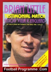 Brian Little Testimonial Benefit Match Aston Villa 1982 Signed