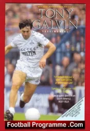Tony Galvin Testimonial Benefit Match Tottenham 1987 Signed