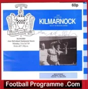 Alan McCulloch Testimonial Benefit Match Kilmarnock 1989 Signed