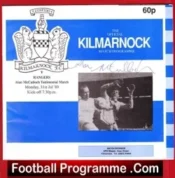 Alan McCulloch Testimonial Benefit Match Kilmarnock 1989 Signed