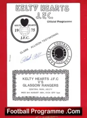 Clark Allison Testimonial Benefit Match Kelty Hearts 1994 Signed