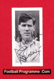 Newcastle United Len Shackleton Signed Autographed Card 1950s