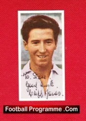 Tottenham Hotspur Cliff Jones Signed Autographed Football Card 1950s