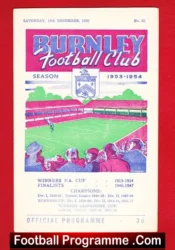 Burnley v Charlton Athletic 1953