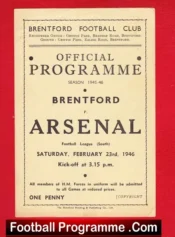 Brentford v Arsenal 1945 – Football League South Match