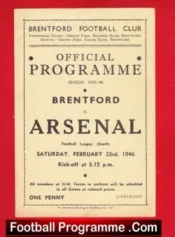 Brentford v Arsenal 1945 – Football League South Match