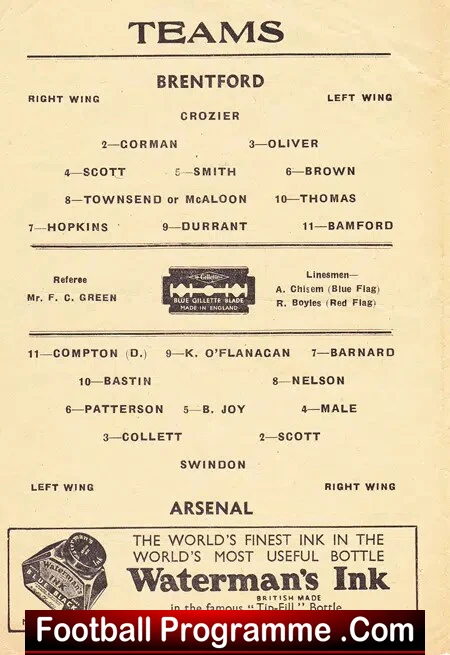 Brentford v Arsenal 1945 - Football League South Match - Image 3