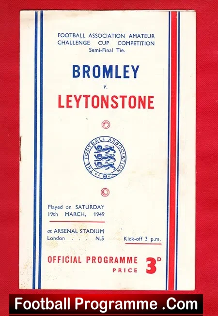 Bromley v Leytonstone 1949 - Amateur Cup Semi Final - Image 2
