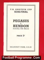 Pegasus v Hendon 1951 – Amateur Cup Semi Final RARE