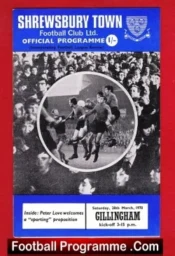 Shrewsbury Town v Gillingham 1970