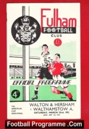 Walton Hersham v Walthamstow Avenune 1952 Amateur Cup Semi Final