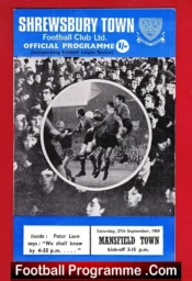 Shrewsbury Town v Mansfield Town 1969