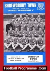 Shrewsbury Town v Swindon Town 1968