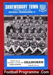 Shrewsbury Town v Gillingham 1968