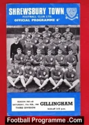 Shrewsbury Town v Gillingham 1968