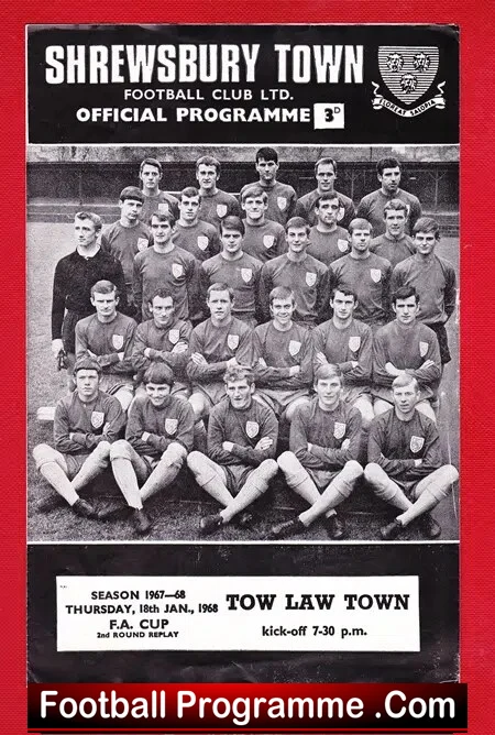 Shrewsbury Town v Tow Law Town 1968 - FA Cup Replay - Image 2