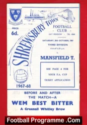 Shrewsbury Town v Mansfield Town 1967