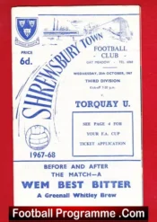 Shrewsbury Town v Torquay United 1967