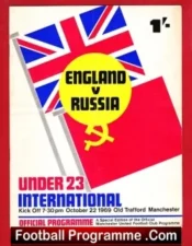 England v Russia 1969 – Under 23 Old Trafford Shilton Hurst