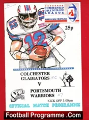 Colchester Gladiators v Portsmouth British American Football 89