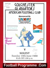 Colchester Gladiators v Solent British American Football 88