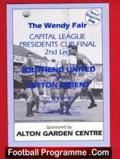 Southend United v Leyton Orient 1989 – Presidents Cup Final