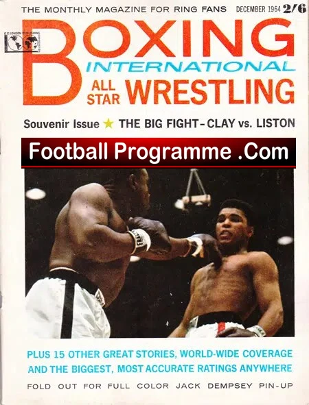 Boxing + Wrestling Magazine 1964 Clay v Liston Muhammad Ali - Image 2