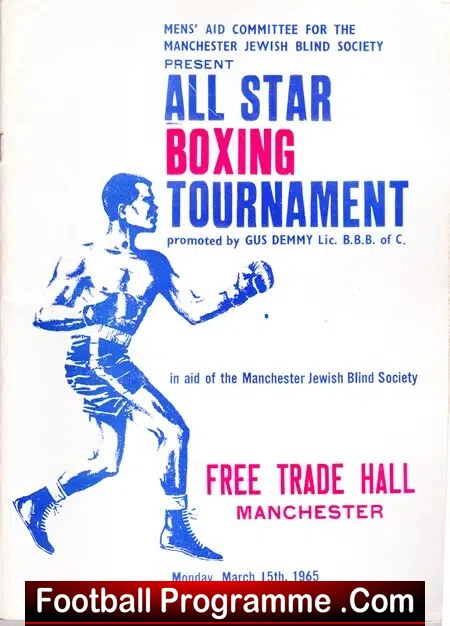 All Star Boxing Tournament Jewish Blind Society Manchester 1965 - Image 2