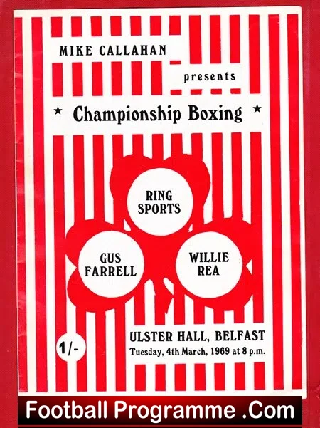 Boxing - Gus Farrell v Willie Rea 1969 - Belfast N Ireland - Image 2