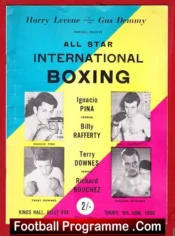 Boxing – Terry Downes v Richard Bouchez 1960 Manchester Signed