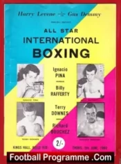 Boxing – Terry Downes v Richard Bouchez 1960 Manchester Signed
