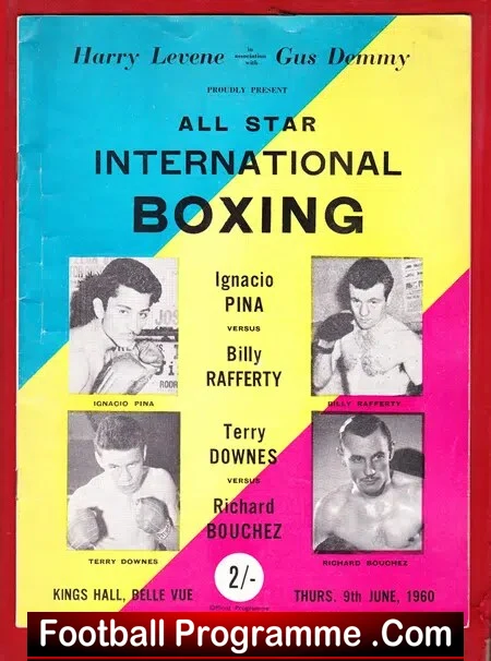 Boxing - Terry Downes v Richard Bouchez 1960 Manchester Signed - Image 2
