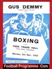 Boxing – Nat Jacobs v Fabio Bettini 1965 – Free Trade Hall Manchester
