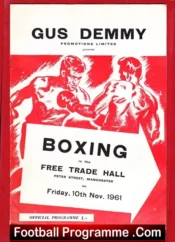 Boxing – Ray Shiel v Dave Rent 1961 – Free Trade Hall Manchester