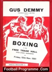 Boxing – Ray Shiel v Dave Rent 1961 – Free Trade Hall Manchester