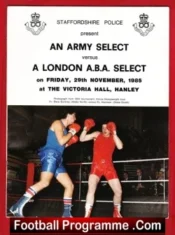 Boxing – Staffordshire Police v Army Select 1985 – Hanley