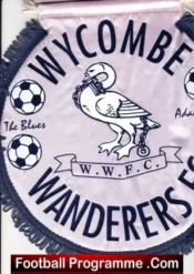 Wycombe Wanderers Football Pennant Flag 1980s