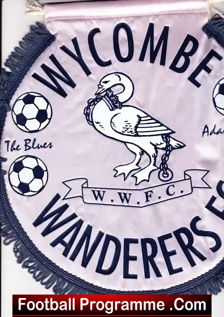 Wycombe Wanderers Football Pennant Flag 1980s - Image 2