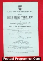 Boxing – Hull Boys Club Grand Boxing Tournament 1951 v Northern Command
