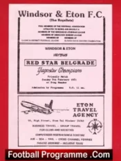 Windsor Eton v Red Star Belgrade 1981 – Friendly Match