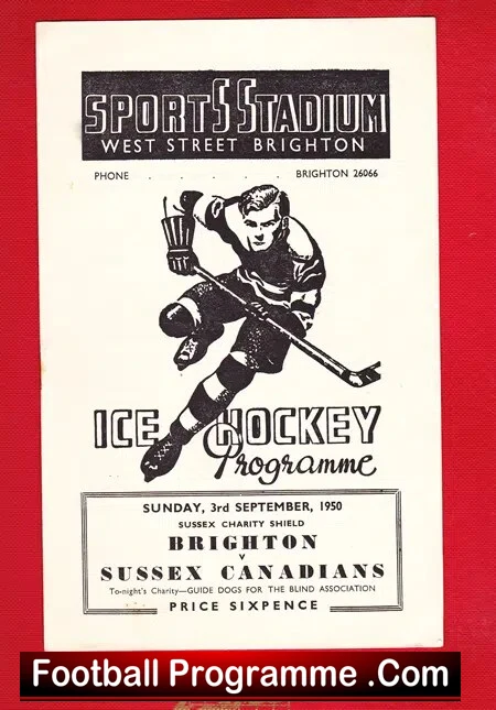 Brighton Ice Hockey v Sussex Canadians 1950 - Canada - Image 2