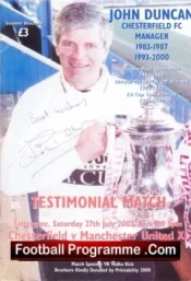 John Duncan Testimonial Benefit Match Chesterfield 2002 Signed