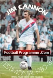 Jim Cannon Testimonial Benefit Match Crystal Palace 1980 Signed