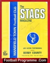 Joe Eaton Testimonial Benefit Match Chesterfield 1975 – Signed