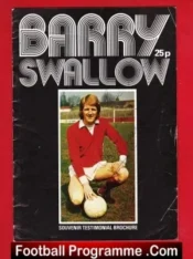 Barry Swallow Testimonial Benefit Match York City 1976 – Signed