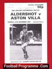 Joe Jopling Testimonial Benefit Match Aldershot 1984 – Signed