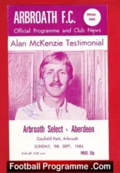 Alan McKenzie Testimonial Benefit Match Arbroath 1984 – Signed