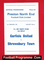 Carlisle United v Shrewsbury Town 1966 – FA Cup Replay Preston