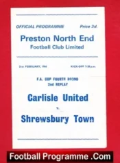 Carlisle United v Shrewsbury Town 1966 – FA Cup Replay Preston